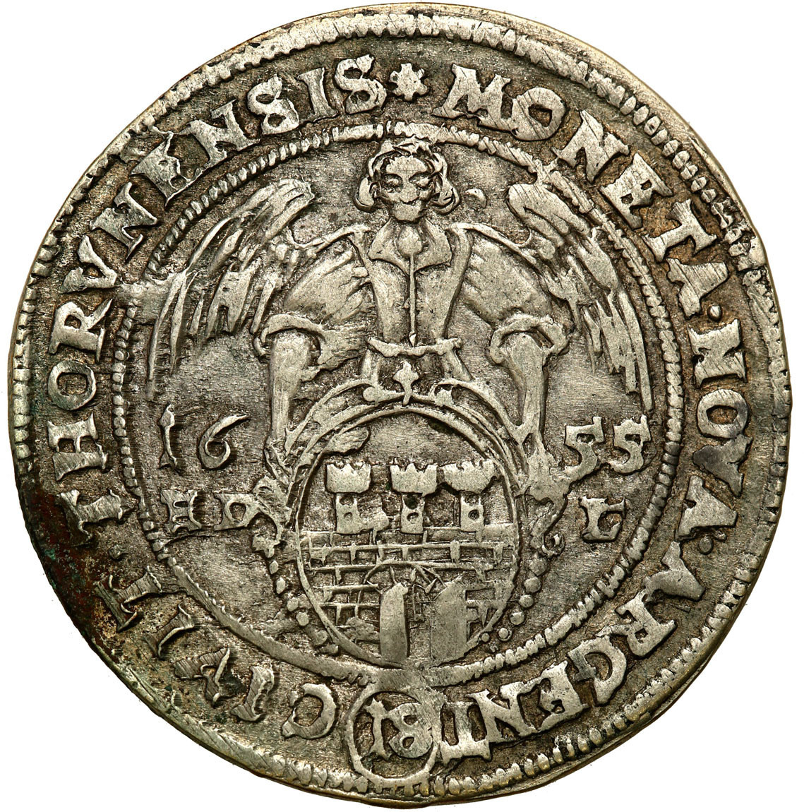 Jan ll Kazimierz. Ort (18 groszy) 1655, Toruń, większa głowa króla  - RZADKOŚĆ